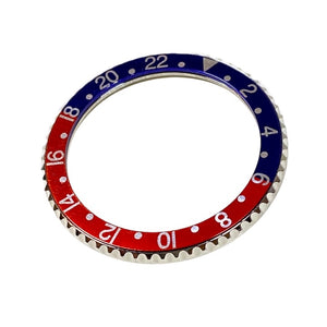 Vostok 24 Std. Pepsi Lünette aus Edelstahl mit Alu‑Insert, inkl. Feder