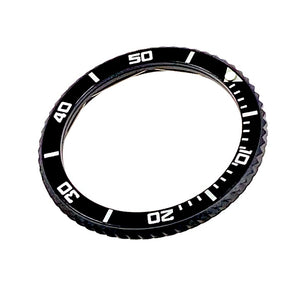 Vostok Lünette - Edelstahl schwarz PVD beschichtet mit SuperLumiNova inkl. Feder