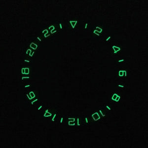 Vostok 24h Lünette schwarz PVD mit SuperLumiNova inkl. Feder