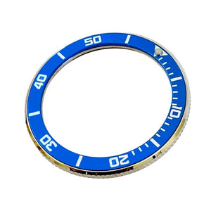 Vostok Lünette aus Edelstahl mit Alu‑Insert und SuperLumiNova Marke, inkl. Feder