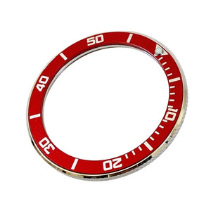 Vostok Lünette aus Edelstahl mit Alu‑Insert und SuperLumiNova Marke, inkl. Feder