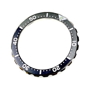 Vostok Lünette aus Edelstahl mit Alu‑Insert und SuperLumiNova Marke, inkl. Feder