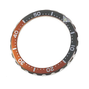 Vostok Edelstahl-Lünette orange/grau mit SuperLumiNova inkl. Feder