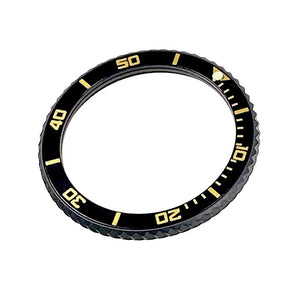 Vostok Lünette - Edelstahl schwarz PVD beschichtet mit SuperLumiNova inkl. Feder