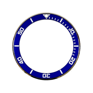 Vostok Lünette aus Edelstahl mit Alu‑Insert und SuperLumiNova Marke, inkl. Feder