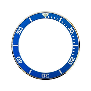 Vostok Lünette aus Edelstahl mit Alu‑Insert und SuperLumiNova Marke, inkl. Feder