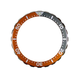 Vostok Edelstahl-Lünette orange/grau mit SuperLumiNova inkl. Feder