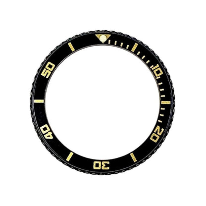 Bisel Vostok de acero inoxidable negro con recubrimiento PVD y SuperLumiNova incluido resorte