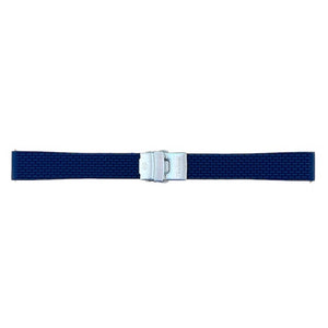 Vostok Silikon Armband 20 mm blau mit Faltschließe und Logo