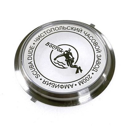 Fond en verre SCUBA DUDE pour montres automatiques Vostok Amphibia & Komandirskie