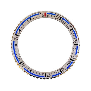 Vostok Baikal Lünette Edelstahl silber mit Farbakzenten inkl. Feder