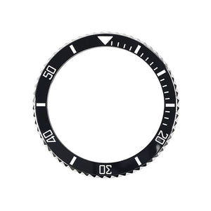 Vostok Lünette Edelstahl mit schwarzem Keramik‑Insert & SuperLumiNova inkl. Feder