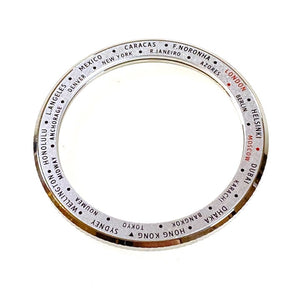 Vostok GMT Städte-Lünette Edelstahl, silbern