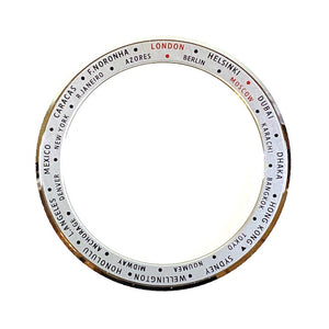 Vostok GMT Städte-Lünette Edelstahl, silbern