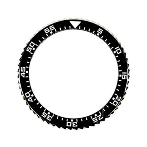 Vostok Lünette Edelstahl mit schwarzem Keramik‑Insert & SuperLumiNova inkl. Feder