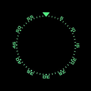 Vostok Lünette Edelstahl mit schwarzem Keramik‑Insert & SuperLumiNova inkl. Feder