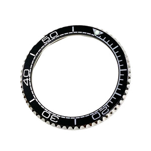 Vostok Lünette aus Edelstahl mit Alu‑Insert und SuperLumiNova Marke, inkl. Feder