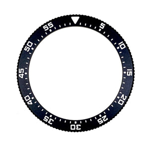 Vostok Lünette Edelstahl schwarz PVD mit SuperLumiNova inkl. Feder