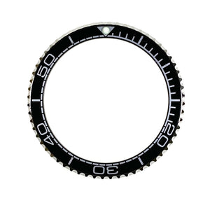 Vostok Lünette aus Edelstahl mit Alu‑Insert und SuperLumiNova Marke, inkl. Feder