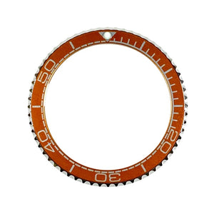 Vostok Lünette aus Edelstahl mit Alu‑Insert und SuperLumiNova Marke, inkl. Feder