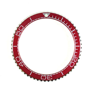 Vostok Lünette aus Edelstahl mit Alu‑Insert und SuperLumiNova Marke, inkl. Feder