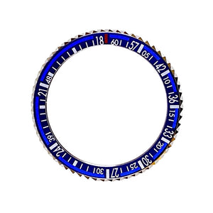 Vostok Baikal Lünette Edelstahl blau mit Farbakzenten inkl. Feder