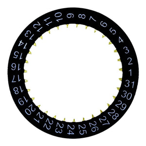 Vostok anneau de date (noir) pour la date à 3h00 et 4h30