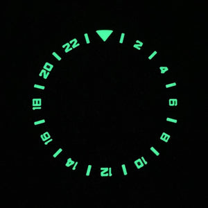 Vostok 24-hour bezel stainless steel black PVD with SuperLumiNova including spring