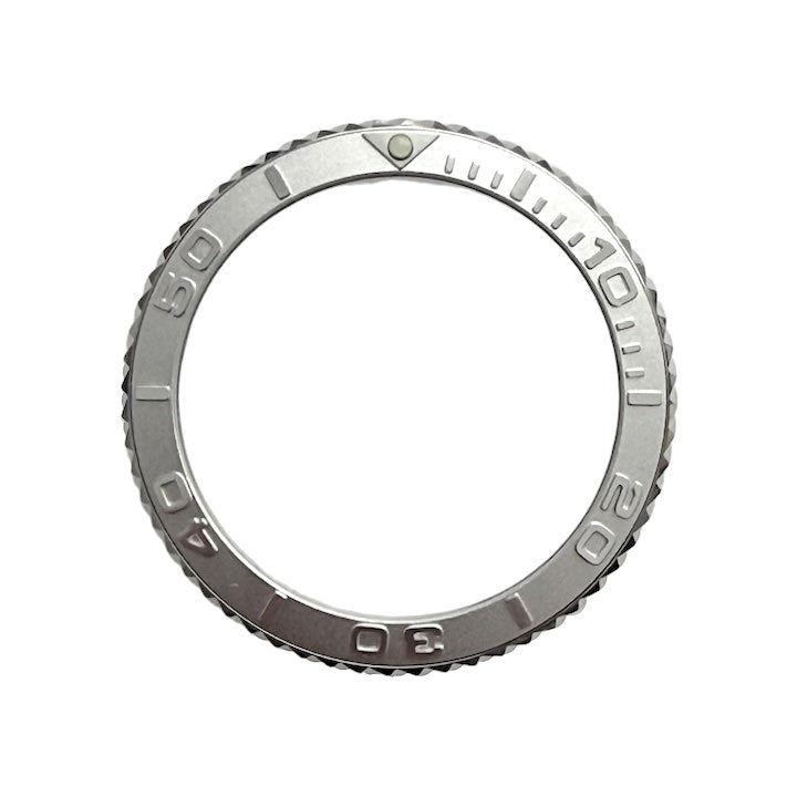 Vostok Lünette Edelstahl – silbernes Relief-Alu-Insert mit Feder