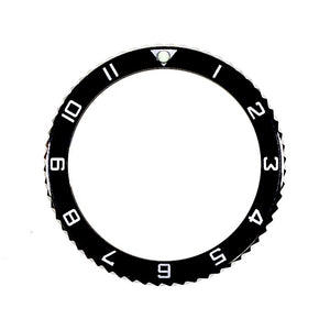 Vostok bezel made of stainless steel with aluminum insert and SuperLumiNova mark, incl. spring