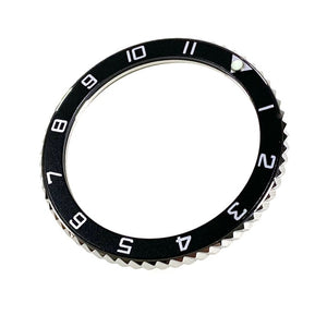 Vostok bezel made of stainless steel with aluminum insert and SuperLumiNova mark, incl. spring