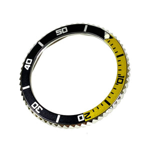 Vostok bezel made of stainless steel with aluminum insert and SuperLumiNova including spring