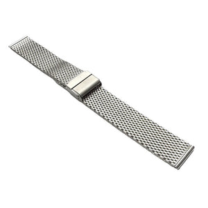 20 mm Vostok Milanaise ruostumattomasta teräksestä valmistettu kiillotettu ranneke