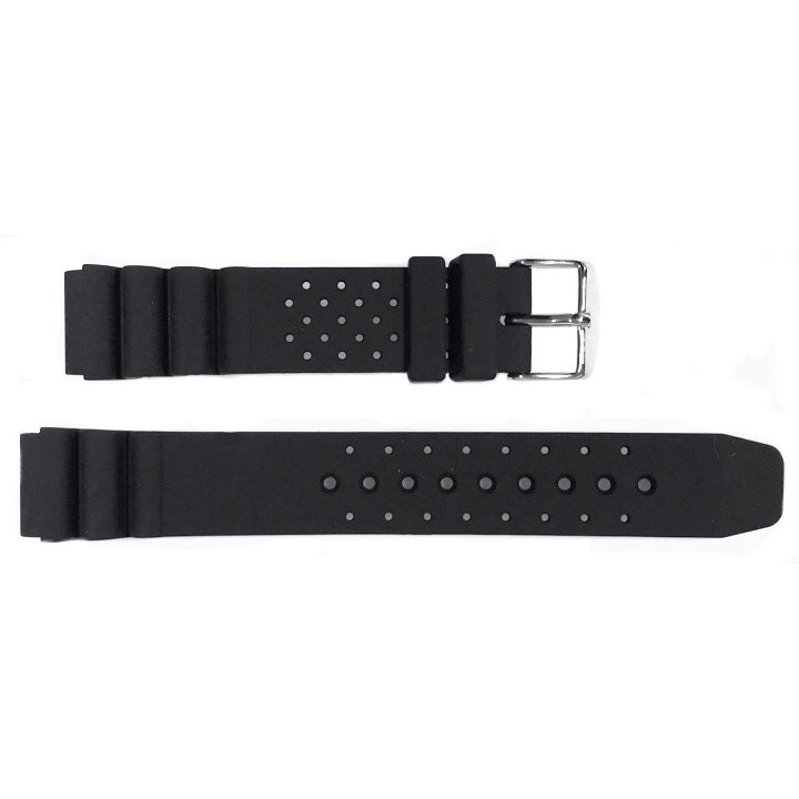 Vostok Polyurethane Strap 18 mm Black with Pin Buckle