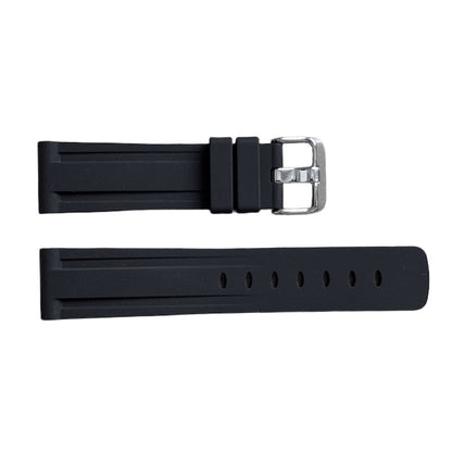 Cinturino in poliuretano Vostok 22 mm nero con fibbia ad ardiglione