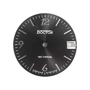 Zifferblatt Vostok Z-001 Sunburst Anthrazit mit Datum