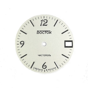 Zifferblatt Vostok Z-002 perlmuttfarben mit Datum