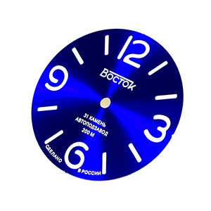 Zifferblatt 962 VOSTOK AMPHIBIA Sunburst Blau