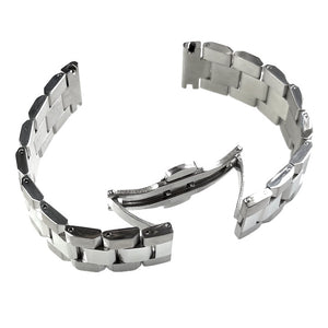 Bracelet acier inoxydable Vostok 20 mm, 3 rangs, avec boucle papillon