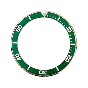 Vostok bezel made of stainless steel with aluminum insert and SuperLumiNova mark, incl. spring
