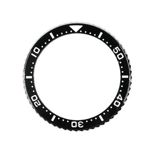 Vostok Countdown Lünette Edelstahl mit schwarzem Keramik‑Insert & SuperLumiNova inkl. Feder