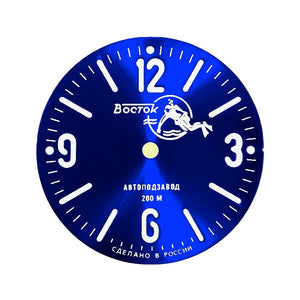 Sandwich Zifferblatt 660‑3 Vostok Amphibia Scuba Dude Sunburst Blau