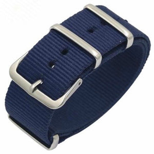 NATO Armband Nylon blau 18mm 20mm 22mm